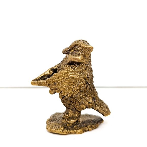 Small Brass Owl Figurine - Picture 4 of 7